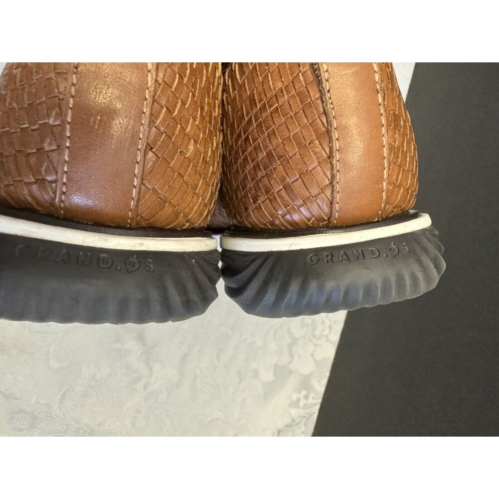 Cole Haan 9.5M Grand Evolution Woven Oxford In‎ Brown Leather Comfort Shoe - Picture 13 of 13